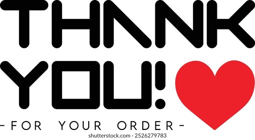Thank You for Your Order. Elegant Thank You for Your Order Design with Stylish Graphics. Sophisticated Thank You for Your Purchase Image with Modern Elements. Chic Thank You for Your Order logo design