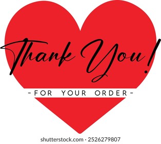 Thank You for Your Order. Elegant Thank You for Your Order Design with Stylish Graphics. Sophisticated Thank You for Your Purchase Image with Modern Elements. Chic Thank You for Your Order logo design
