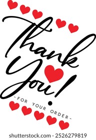 Thank You for Your Order. Elegant Thank You for Your Order Design with Stylish Graphics. Sophisticated Thank You for Your Purchase Image with Modern Elements. Chic Thank You for Your Order logo design