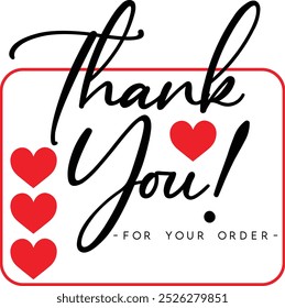 Thank You for Your Order. Elegant Thank You for Your Order Design with Stylish Graphics. Sophisticated Thank You for Your Purchase Image with Modern Elements. Chic Thank You for Your Order logo design