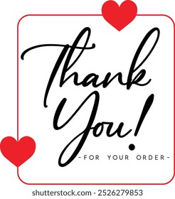 Thank You for Your Order. Elegant Thank You for Your Order Design with Stylish Graphics. Sophisticated Thank You for Your Purchase Image with Modern Elements. Chic Thank You for Your Order logo design