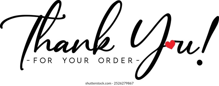 Thank You for Your Order. Elegant Thank You for Your Order Design with Stylish Graphics. Sophisticated Thank You for Your Purchase Image with Modern Elements. Chic Thank You for Your Order logo design