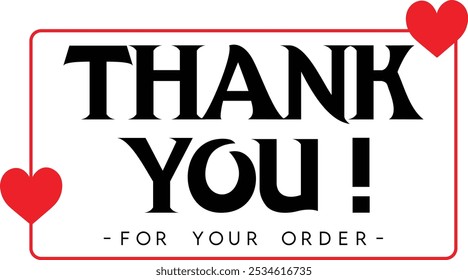 Thank You for Your Order. Elegant Thank You for Your Order Design with Stylish Graphics. Sophisticated Thank You for Your Purchase Image with Modern Elements. Chic Thank You for Your Order logo design