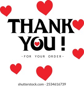 Thank You for Your Order. Elegant Thank You for Your Order Design with Stylish Graphics. Sophisticated Thank You for Your Purchase Image with Modern Elements. Chic Thank You for Your Order logo design