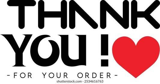 Thank You for Your Order. Elegant Thank You for Your Order Design with Stylish Graphics. Sophisticated Thank You for Your Purchase Image with Modern Elements. Chic Thank You for Your Order logo design