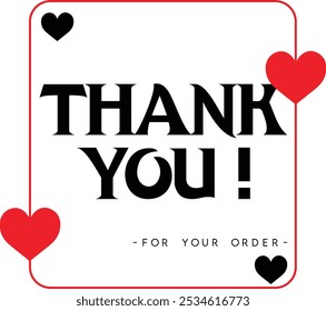 Thank You for Your Order. Elegant Thank You for Your Order Design with Stylish Graphics. Sophisticated Thank You for Your Purchase Image with Modern Elements. Chic Thank You for Your Order logo design