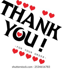 Thank You for Your Order. Elegant Thank You for Your Order Design with Stylish Graphics. Sophisticated Thank You for Your Purchase Image with Modern Elements. Chic Thank You for Your Order logo design