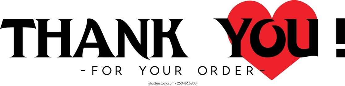 Thank You for Your Order. Elegant Thank You for Your Order Design with Stylish Graphics. Sophisticated Thank You for Your Purchase Image with Modern Elements. Chic Thank You for Your Order logo design