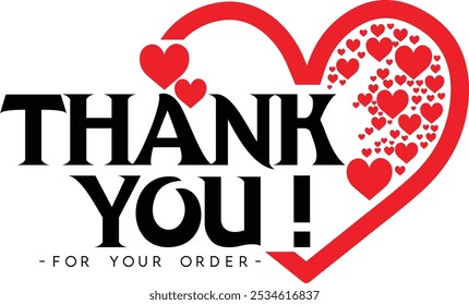 Thank You for Your Order. Elegant Thank You for Your Order Design with Stylish Graphics. Sophisticated Thank You for Your Purchase Image with Modern Elements. Chic Thank You for Your Order logo design