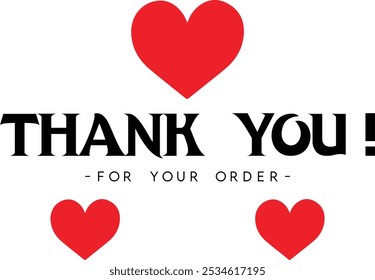 Thank You for Your Order. Elegant Thank You for Your Order Design with Stylish Graphics. Sophisticated Thank You for Your Purchase Image with Modern Elements. Chic Thank You for Your Order logo design