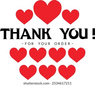 Thank You for Your Order. Elegant Thank You for Your Order Design with Stylish Graphics. Sophisticated Thank You for Your Purchase Image with Modern Elements. Chic Thank You for Your Order logo design