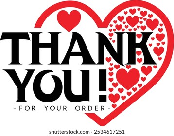 Thank You for Your Order. Elegant Thank You for Your Order Design with Stylish Graphics. Sophisticated Thank You for Your Purchase Image with Modern Elements. Chic Thank You for Your Order logo design