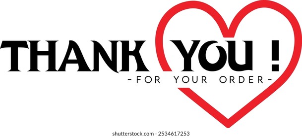 Thank You for Your Order. Elegant Thank You for Your Order Design with Stylish Graphics. Sophisticated Thank You for Your Purchase Image with Modern Elements. Chic Thank You for Your Order logo design