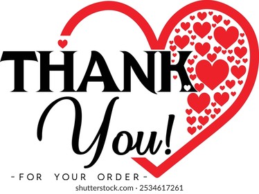 Thank You for Your Order. Elegant Thank You for Your Order Design with Stylish Graphics. Sophisticated Thank You for Your Purchase Image with Modern Elements. Chic Thank You for Your Order logo design