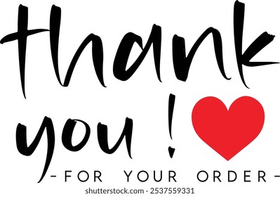 Thank You for Your Order. Elegant Thank You for Your Order Design with Stylish Graphics. Sophisticated Thank You for Your Purchase Image with Modern Elements. Chic Thank You for Your Order logo design