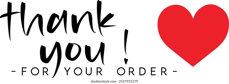 Thank You for Your Order. Elegant Thank You for Your Order Design with Stylish Graphics. Sophisticated Thank You for Your Purchase Image with Modern Elements. Chic Thank You for Your Order logo design