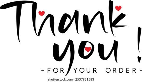 Thank You for Your Order. Elegant Thank You for Your Order Design with Stylish Graphics. Sophisticated Thank You for Your Purchase Image with Modern Elements. Chic Thank You for Your Order logo design