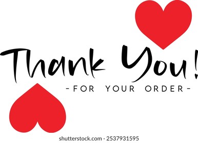 Thank You for Your Order. Elegant Thank You for Your Order Design with Stylish Graphics. Sophisticated Thank You for Your Purchase Image with Modern Elements. Chic Thank You for Your Order logo design