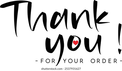 Thank You for Your Order. Elegant Thank You for Your Order Design with Stylish Graphics. Sophisticated Thank You for Your Purchase Image with Modern Elements. Chic Thank You for Your Order logo design