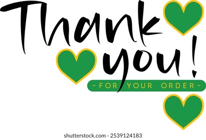 Thank You for Your Order. Elegant Thank You for Your Order Design with Stylish Graphics. Sophisticated Thank You for Your Purchase Image with Modern Elements. Chic Thank You for Your Order logo design