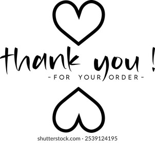 Thank You for Your Order. Elegant Thank You for Your Order Design with Stylish Graphics. Sophisticated Thank You for Your Purchase Image with Modern Elements. Chic Thank You for Your Order logo design