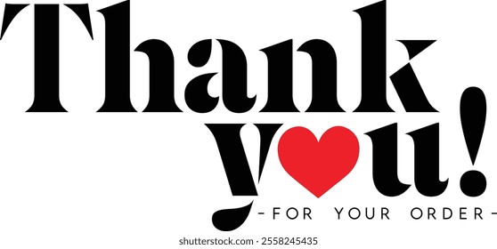 Thank You for Your Order. Elegant Thank You for Your Order Design with Stylish Graphics. Sophisticated Thank You for Your Purchase Image with Modern Elements. Chic Thank You for Your Order Graphic