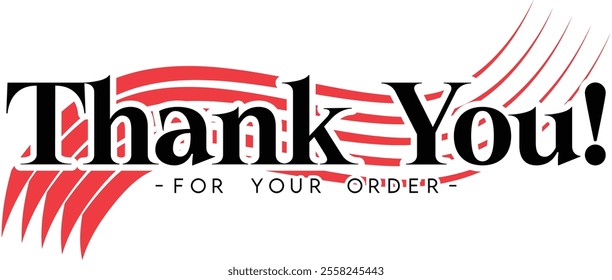 Thank You for Your Order. Elegant Thank You for Your Order Design with Stylish Graphics. Sophisticated Thank You for Your Purchase Image with Modern Elements. Chic Thank You for Your Order Graphic