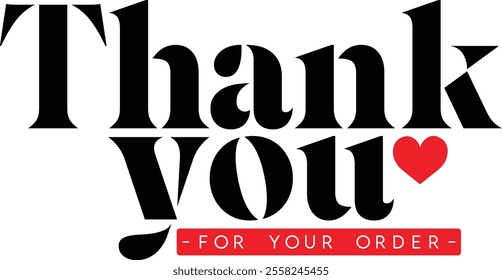 Thank You for Your Order. Elegant Thank You for Your Order Design with Stylish Graphics. Sophisticated Thank You for Your Purchase Image with Modern Elements. Chic Thank You for Your Order Graphic