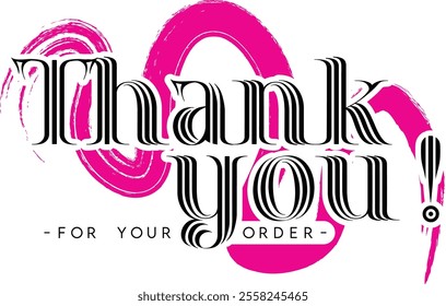Thank You for Your Order. Elegant Thank You for Your Order Design with Stylish Graphics. Sophisticated Thank You for Your Purchase Image with Modern Elements. Chic Thank You for Your Order Graphic