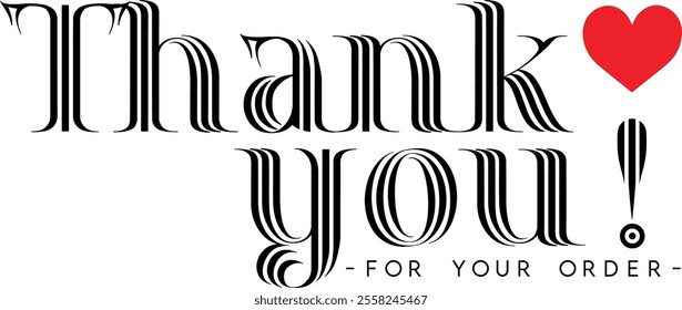 Thank You for Your Order. Elegant Thank You for Your Order Design with Stylish Graphics. Sophisticated Thank You for Your Purchase Image with Modern Elements. Chic Thank You for Your Order Graphic