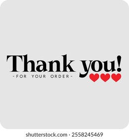 Thank You for Your Order. Elegant Thank You for Your Order Design with Stylish Graphics. Sophisticated Thank You for Your Purchase Image with Modern Elements. Chic Thank You for Your Order Graphic