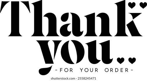 Thank You for Your Order. Elegant Thank You for Your Order Design with Stylish Graphics. Sophisticated Thank You for Your Purchase Image with Modern Elements. Chic Thank You for Your Order Graphic