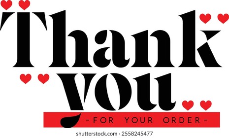 Thank You for Your Order. Elegant Thank You for Your Order Design with Stylish Graphics. Sophisticated Thank You for Your Purchase Image with Modern Elements. Chic Thank You for Your Order Graphic