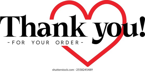 Thank You for Your Order. Elegant Thank You for Your Order Design with Stylish Graphics. Sophisticated Thank You for Your Purchase Image with Modern Elements. Chic Thank You for Your Order Graphic