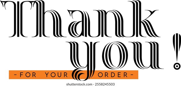 Thank You for Your Order. Elegant Thank You for Your Order Design with Stylish Graphics. Sophisticated Thank You for Your Purchase Image with Modern Elements. Chic Thank You for Your Order Graphic
