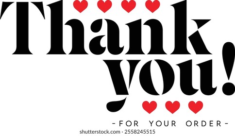 Thank You for Your Order. Elegant Thank You for Your Order Design with Stylish Graphics. Sophisticated Thank You for Your Purchase Image with Modern Elements. Chic Thank You for Your Order Graphic