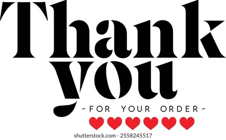 Thank You for Your Order. Elegant Thank You for Your Order Design with Stylish Graphics. Sophisticated Thank You for Your Purchase Image with Modern Elements. Chic Thank You for Your Order Graphic