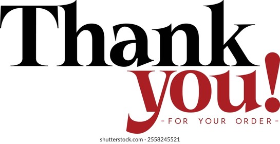 Thank You for Your Order. Elegant Thank You for Your Order Design with Stylish Graphics. Sophisticated Thank You for Your Purchase Image with Modern Elements. Chic Thank You for Your Order Graphic