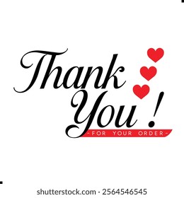 Thank You for Your Order. Elegant Thank You for Your Order Design with Stylish Graphics. Sophisticated Thank You for Your Purchase Image with Modern Elements. Chic Thank You for Your Order Graphic