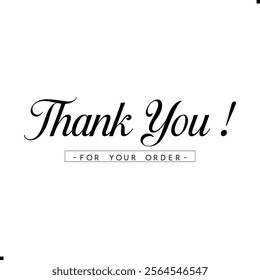 Thank You for Your Order. Elegant Thank You for Your Order Design with Stylish Graphics. Sophisticated Thank You for Your Purchase Image with Modern Elements. Chic Thank You for Your Order Graphic