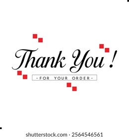 Thank You for Your Order. Elegant Thank You for Your Order Design with Stylish Graphics. Sophisticated Thank You for Your Purchase Image with Modern Elements. Chic Thank You for Your Order Graphic