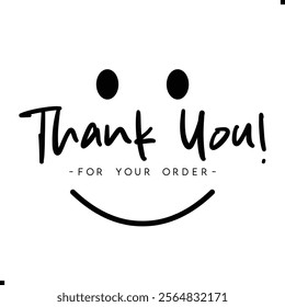 Thank You for Your Order. Elegant Thank You for Your Order Design with Stylish Graphics. Sophisticated Thank You for Your Purchase Image with Modern Elements. Chic Thank You for Your Order Graphic