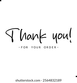 Thank You for Your Order. Elegant Thank You for Your Order Design with Stylish Graphics. Sophisticated Thank You for Your Purchase Image with Modern Elements. Chic Thank You for Your Order Graphic