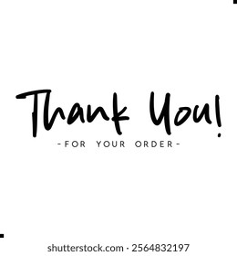 Thank You for Your Order. Elegant Thank You for Your Order Design with Stylish Graphics. Sophisticated Thank You for Your Purchase Image with Modern Elements. Chic Thank You for Your Order Graphic