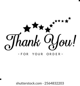 Thank You for Your Order. Elegant Thank You for Your Order Design with Stylish Graphics. Sophisticated Thank You for Your Purchase Image with Modern Elements. Chic Thank You for Your Order Graphic