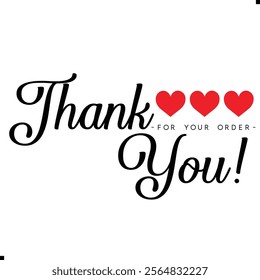 Thank You for Your Order. Elegant Thank You for Your Order Design with Stylish Graphics. Sophisticated Thank You for Your Purchase Image with Modern Elements. Chic Thank You for Your Order Graphic