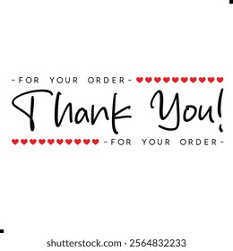Thank You for Your Order. Elegant Thank You for Your Order Design with Stylish Graphics. Sophisticated Thank You for Your Purchase Image with Modern Elements. Chic Thank You for Your Order Graphic