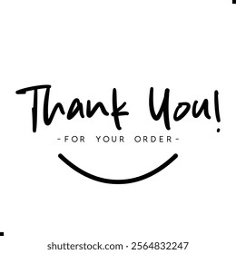 Thank You for Your Order. Elegant Thank You for Your Order Design with Stylish Graphics. Sophisticated Thank You for Your Purchase Image with Modern Elements. Chic Thank You for Your Order Graphic