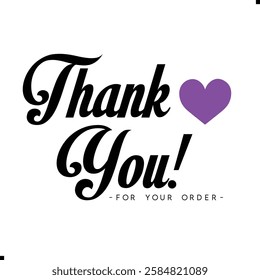 Thank You for Your Order. Elegant Thank You for Your Order Design with Stylish Graphics. Sophisticated Thank You for Your Purchase Image with Modern Elements. Chic Thank You for Your Order Graphic