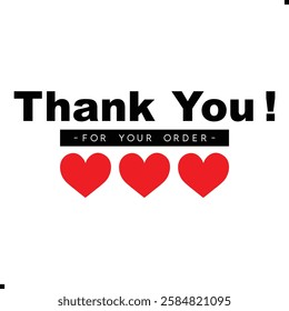 Thank You for Your Order. Elegant Thank You for Your Order Design with Stylish Graphics. Sophisticated Thank You for Your Purchase Image with Modern Elements. Chic Thank You for Your Order Graphic